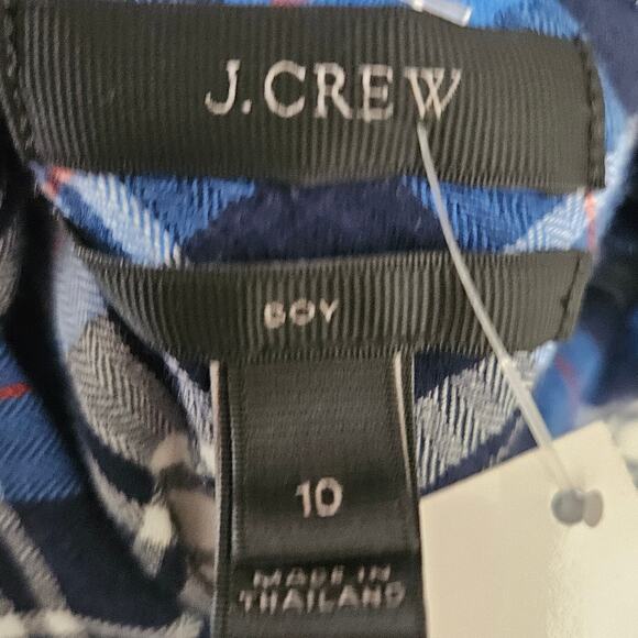 J Crew Cotton Blend Button Down Boy Cut Size 10 - Picture 3 of 4